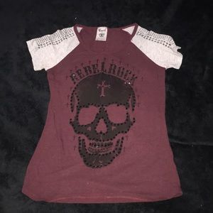 vocal skull gem tee small